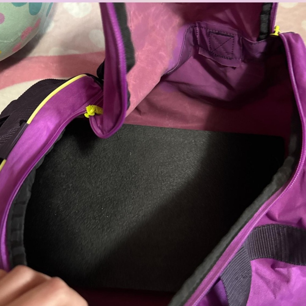 Adidas Purple and Neon Yellow Duffel Bag - Picture 4 of 5